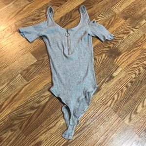 Charlotte Russe Gray Bodysuit
